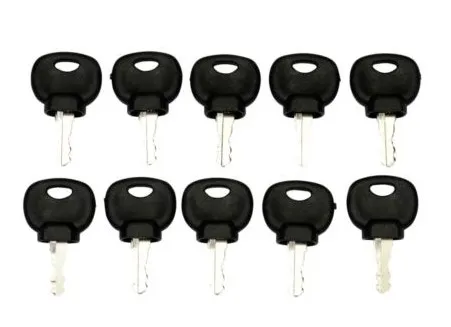 10 x SPARE 14607 IGNITION KEY PLANT APPLICATION for JCB BOMAG HATZ MANITOU TRACTOR