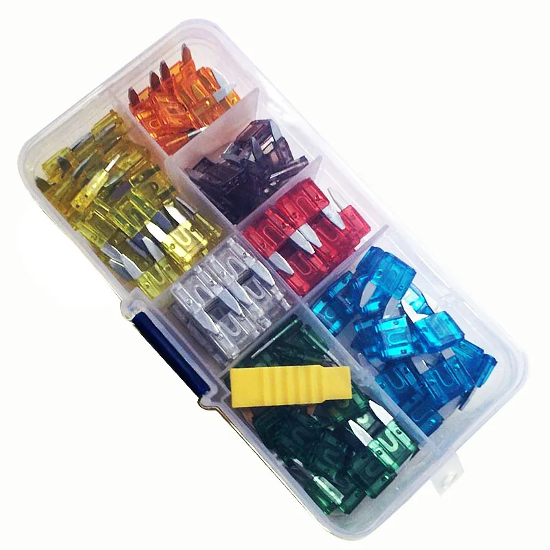 High Quanlity Small Size Blade Mini Car Fuse 5/7.5/10/15/20/25/30 AMP for Car Truck 120pcs/set Free Shipping