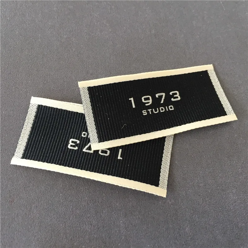 Custom Producing 2.4*5cm High Density Garment Labels Clothing Woven Labels