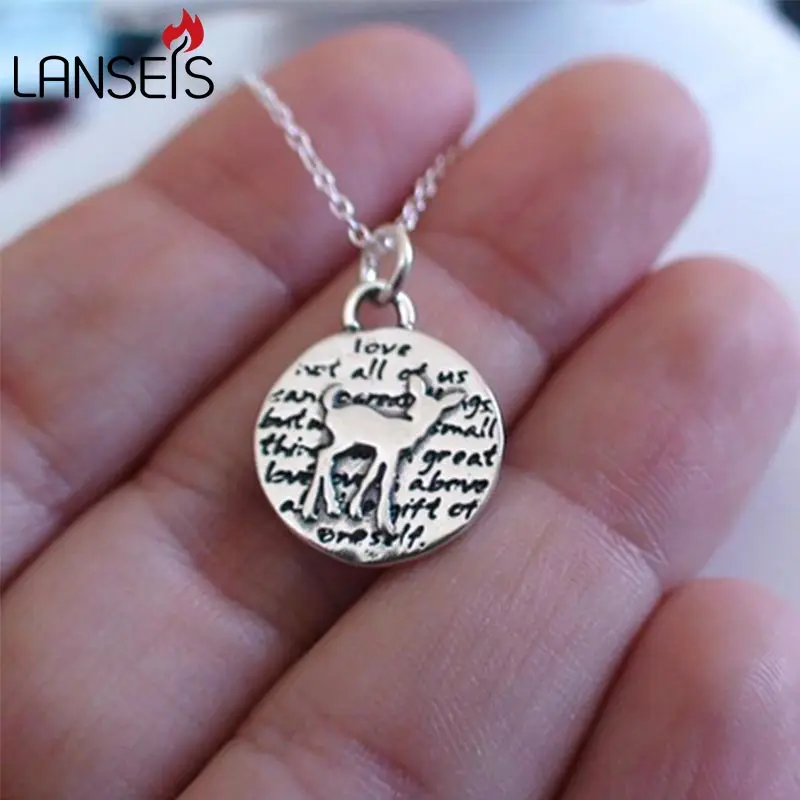 1pcs Inspirational Deer Charm NecklaceCute Ancient Animal girl Friends Pendant