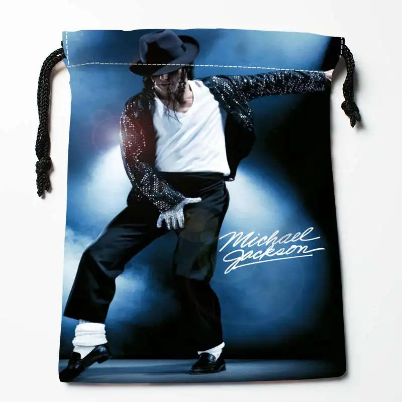 New Arrival Michael Jackson #s Drawstring Bags Custom Storage Printed Receive Bag Type Bags  Storage Bags Size 18X22cm