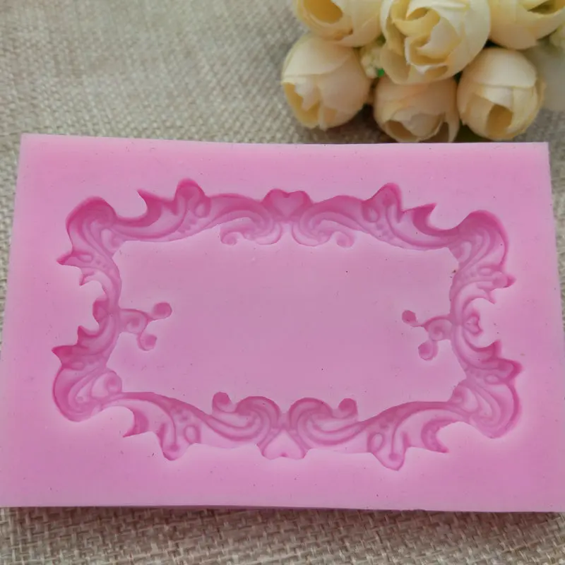 Flower Frame Silicone Mold For Fondant, Chocolate, Crafts Sugarcraft Cake Decorating Fondant /   Mold H714