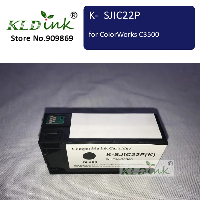 SJIC22P / GJIC22P (K)  BLACK Ink Cartridge for TM-C3500, TM-C3510, TM-C3520 Printer (C33S020577)