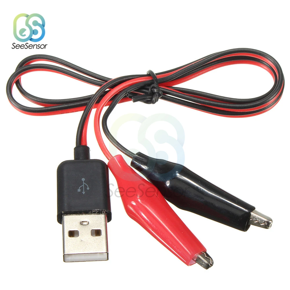 USB-разъем «мама», тестовые зажимы «крокодил», зажим для USB «папа», адаптер, кабельный разъем, адаптер питания, провод длиной 58 см