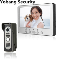 7 inch Wired Video Door Phone Video Doorbell Indoor Monitor with IR-CUT Rainproof Outdoor Camera Visual Intercom  ﻿