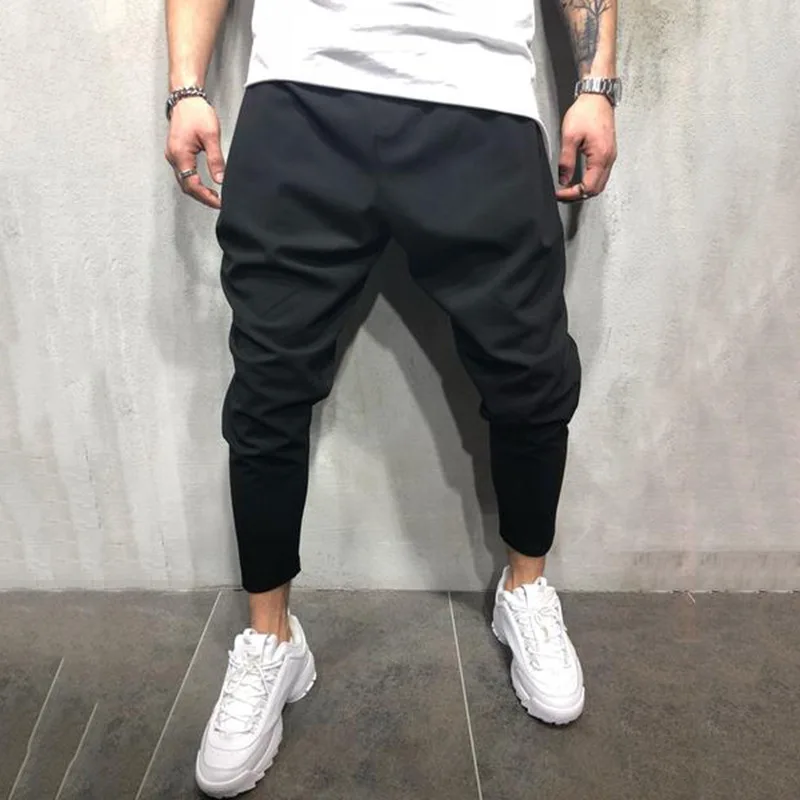 Pantalones de Joggers para hombre, ropa de calle de Hip Hop, pantalones Harem casuales, sueltos, delgados, Fitness, suaves, lisos, ropa de apertura