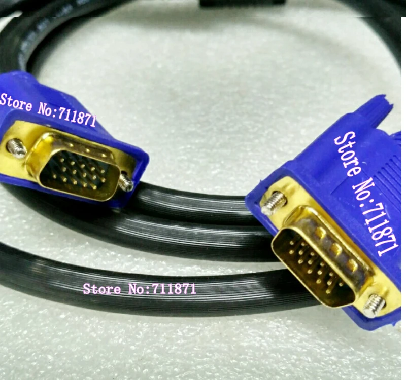 5M 500CM Anti-interference Male to Male 1920*1080 15P D-Sub VGA Cable Line 15Pin to 15P Male HDB15 VGA Line D-Sub Cable Wire