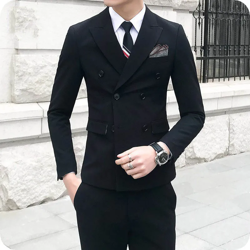 

Latest Designs Black Men Suits for Wedding Groom Tuxedo Man Blazer Slim Fit Costume Homme Terno Masculino 2Piece Coat Pants