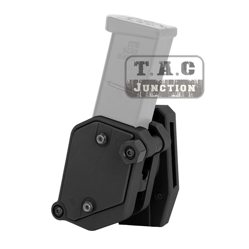 IPSC 3-GUN Magazine Holster IDPA USPSA 9mm.45 Speed Shooting Competition Mag Holster Carrier Universal For Right & Left Hand BK