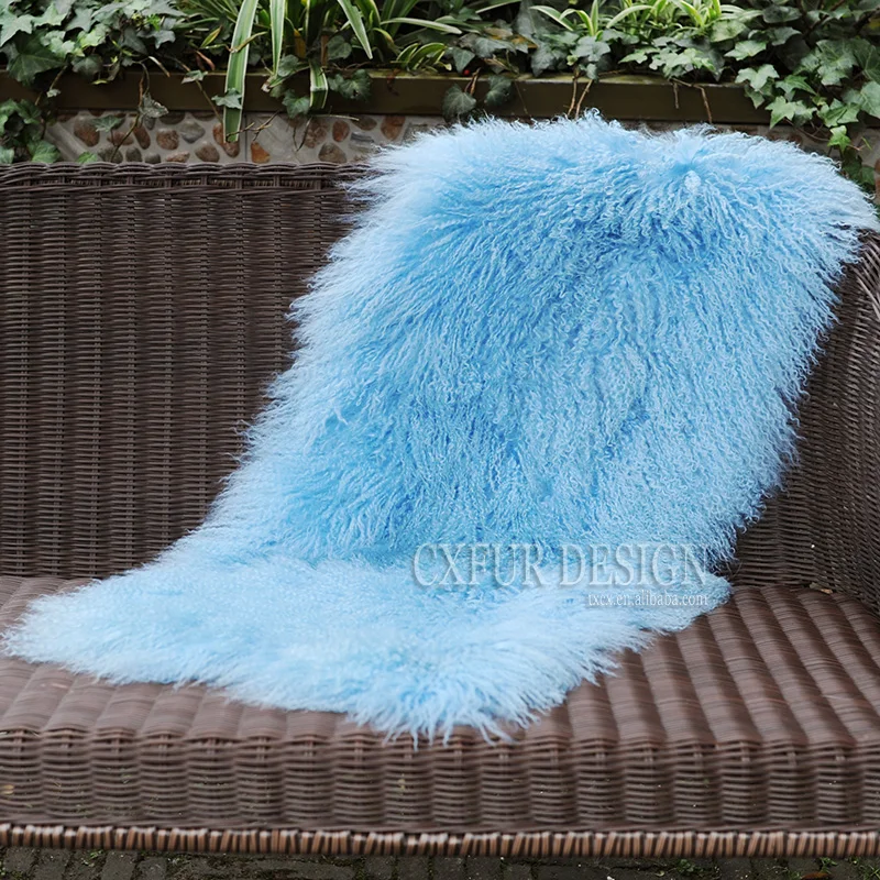 

CX-D-24Y Great Quality Mongolian Lamb Fur Blankets Real Fur Carpet