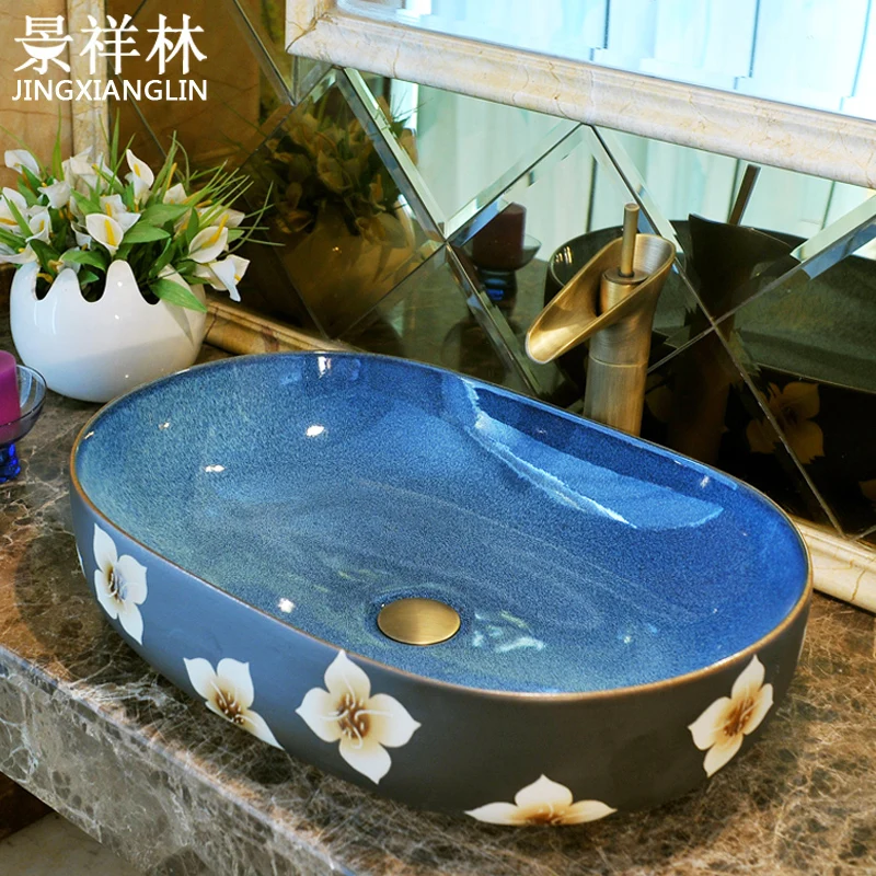 Fashion rectangle art basin wash  counter basin mdash . kiln lily