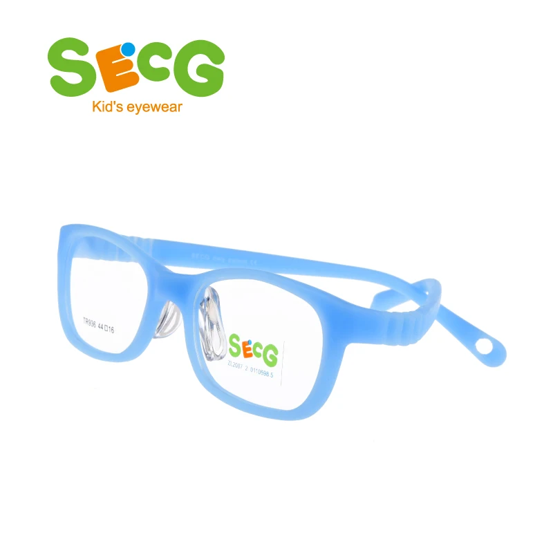 SECG Soft Ultralight Children Frame Nose Pads Students Kids Optical Glasses Frame Hyperopia Myopia Glasses Strap Rubber Band