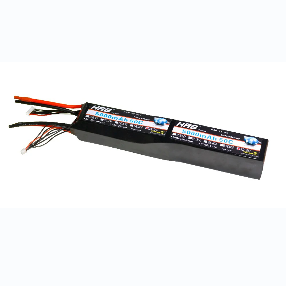 HRB 12S Lipo Battery 44.4V 5000mAh 50C XT150 XT60 Deans Pack For Goblin 700 RC Fixed Wing Helicopter Quadcopter For E-bike Parts