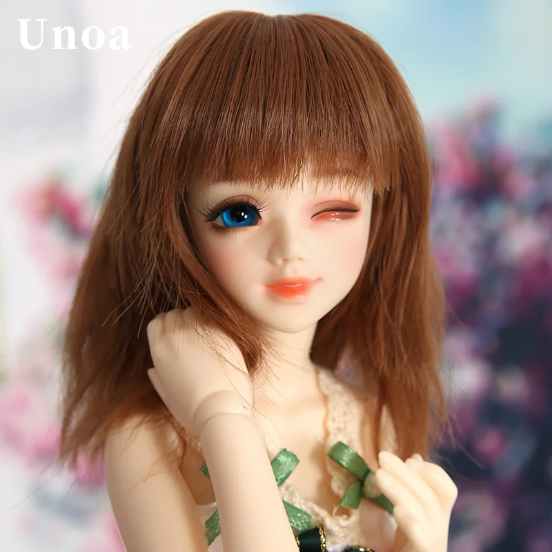 

Full Set Top quality 1/4 bjd doll Unoa lusis sisit lovely girl female doll wood Araki manikin best gift wig clothes included