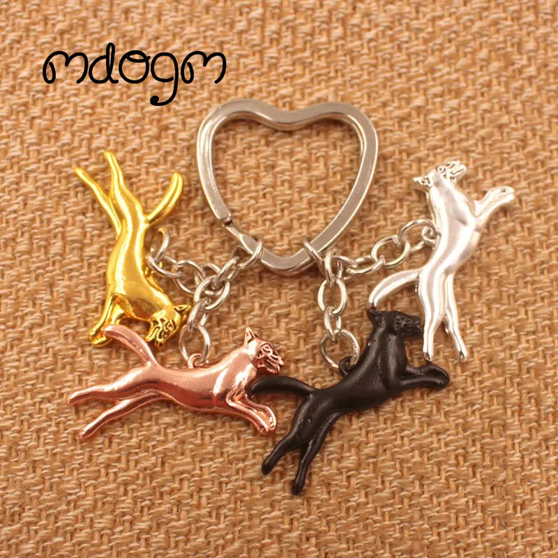 Belgian Malinois Dog Animal Gold Silver Plated Metal Pendant Keychain For Bag Car Women Men Key Ring Love Jewelry K148