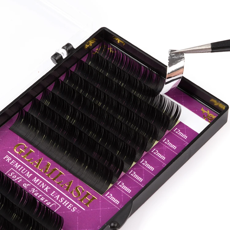 GLAMLASH 50 Fälle/Lot 16 Reihen/Fall JBCD Curl Wimpernverlängerung Wimpern Individuelle Wimpernverlängerung – Detail 8