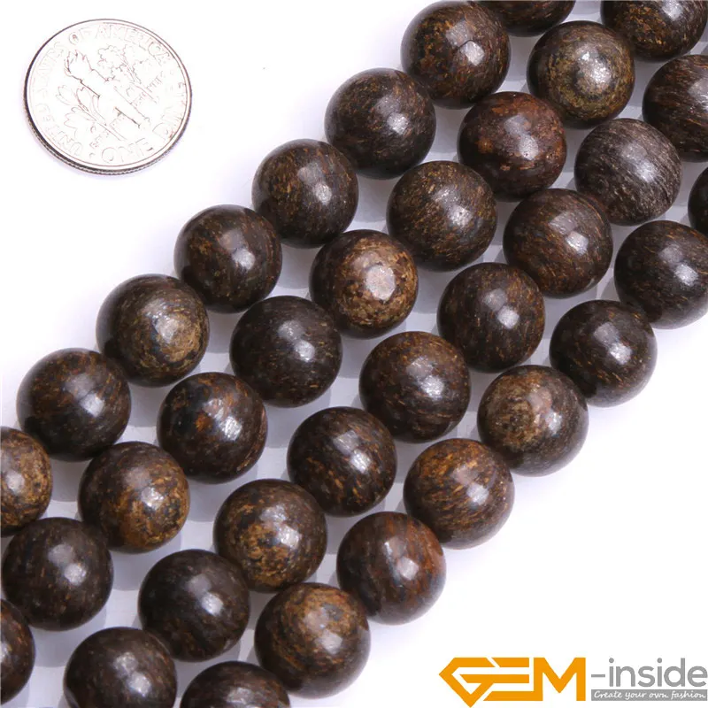 Natural Stone Brown Bronzite Jaspers Round Beads for Jewelry Making Strand 15 inch DIY Bracelet Neccklace Jewelry Bead 6mm 8mm