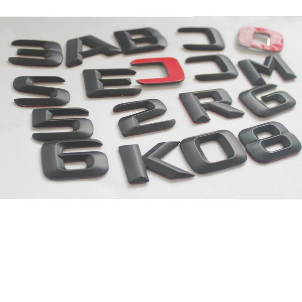 3D Matt Black Trunk Letters Emblems Badges Sticker for Mercedes Benz GLC200 GLC300 GLC260 V8 BITURBO AMG 4MATIC