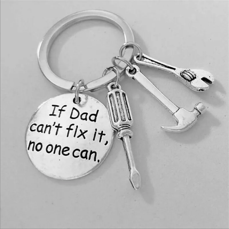 New Family Jewelry If Dad can`t fix it, no one can Man Father's Day Papa Birthday Party Charm Llaveros Gifts Tool Key Chains