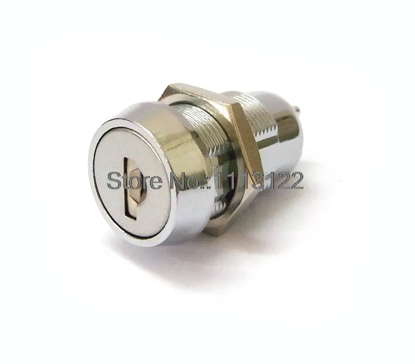 Flat key Switch Lock for switch with dust shutter 19MM OFF/ON Waterproof Switch Power Lock for machine 1PC