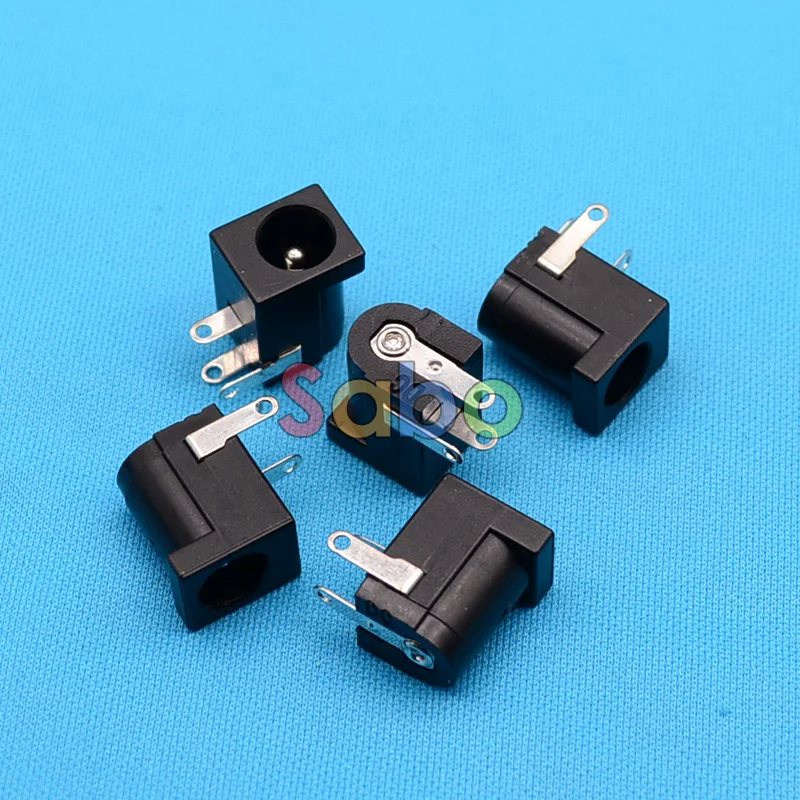 10PCS DC-005 Black DC Power Jack Socket Connector DC005 5.5*2.1mm 2.1 socket Round the needle