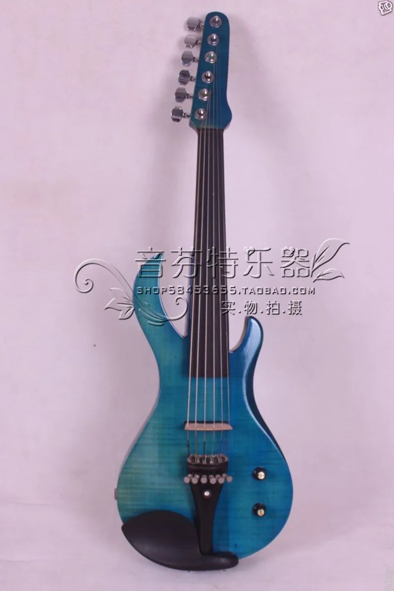 6 string quality electro-acoustic violin maple decorative pattern 6.5 big jack electronic violin 4