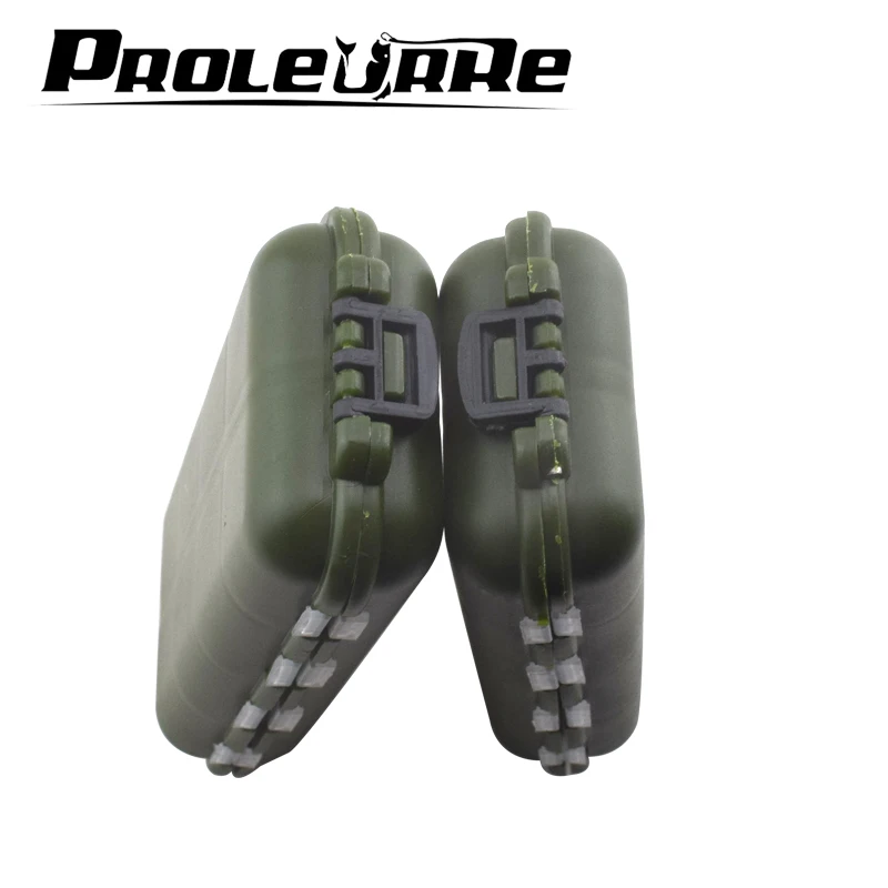 Proleurre Fishing Tackle Army Green Plastic Box 16 Compartments Storage Case Outdoor Fishing Swivels Lure Bait Storing Tool