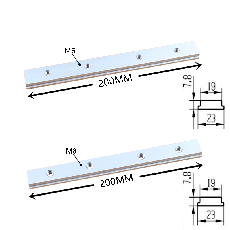 Standard Aluminum Miter Bar Slider 100/200/300/450mm Miter Saw T Slot For Miter Track T-track Table Saws Router Table Band Saw