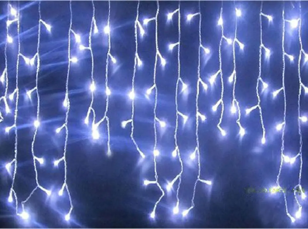 5pcs outdoor icicle lights 4m 96leds christmas lights AC110V/220V US/EU plug 9 colors 8 modes curtain icicle lights christmas