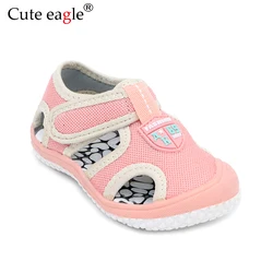 Cute eagle Summer Kids Sandals Cute Girls Functional Flats Shoes Children's Air Mesh Solid Bottom Soft Wear non-slip Sandals New