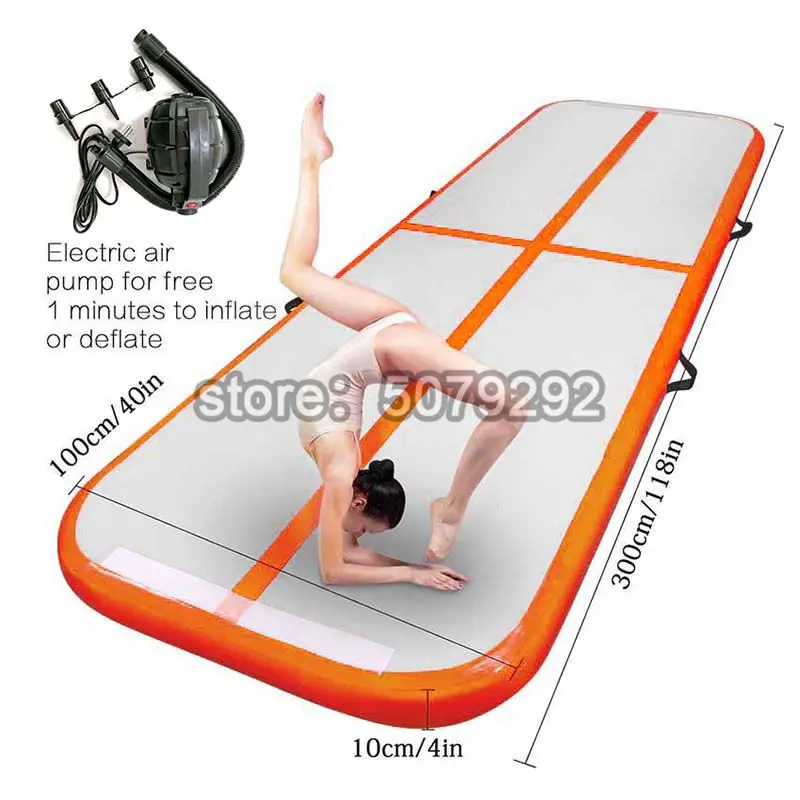 

Free Shipping Free Pump Inflatable Airtrack Mat 3*1*0.1m Gym Mat Floor For Gymnastics Training Mattress Tumbling Yoga Mat Cheap