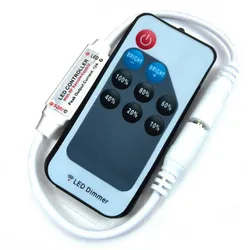 Mini Led Remote Controller DC5-24V RF Wireless Remoter 2pin For 6A Single color Led Strip Lighting Tape Light 9 keys