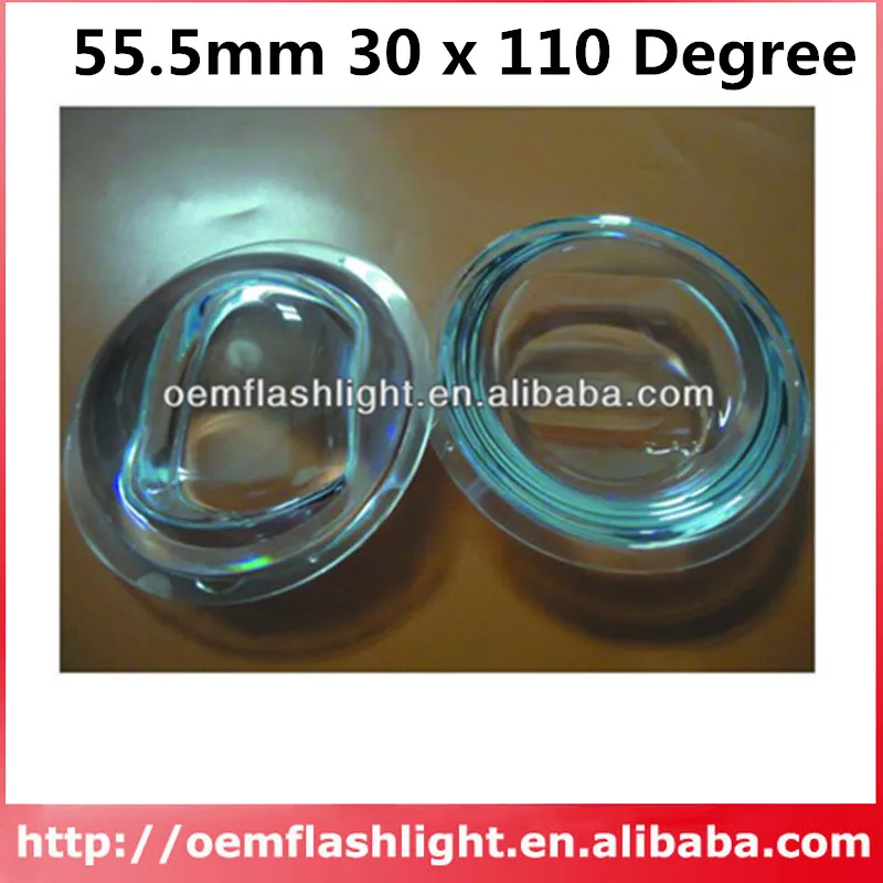 55.5mm 30 x 110 Degree LED Concave-convex Lens for Street Light - 1 Piece