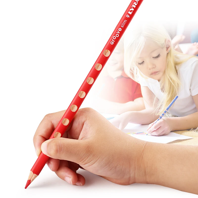 LYRA Concave hole pencil 12/24/36 color children pupil art painting triangular color pencil