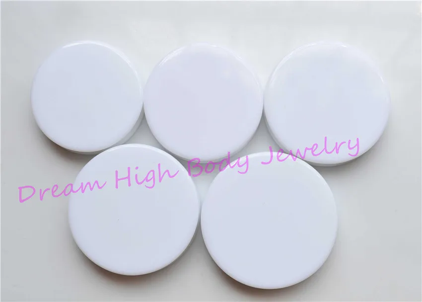 

White Expander Ear Plugs Flat Flesh Tunnel Acrylic DOUBLE FLARE STRETCHER Taper 32mm to 50mm Large Size Body Piercing Jewelry