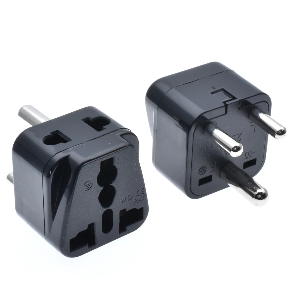 Universal 2 in 1 CE Copper India Pakistan South Africa power connector japan au eu us uk to india travel adapter plug Type D