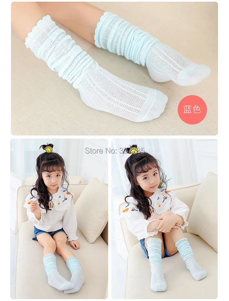 Sommer Kinder Netz Anti-Mücken Socken Baby Mädchen Kinder Überkniestrümpfe Prinzessin Cartoon Knöchelkurze Kniestrümpfe für Kinder – Detail 5