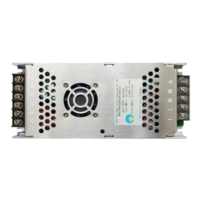 Rong ไฟฟ้า5V 60A 300W LED แหล่งจ่ายไฟ MA300SH5จอแสดงผล PSU รองรับ200V ถึง240V AC
