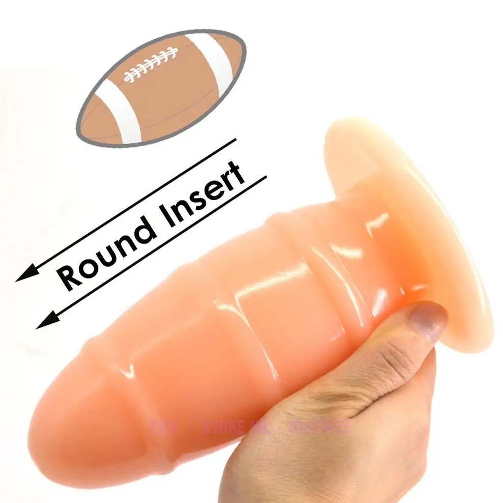 FAAK Baseball Shape Anal Toys, Max Dia 6.8cm Anal Plug Big Medical PVC Material Large Butt Plug, Gay Anal Ball Sex Toys.