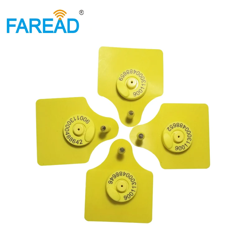 x60pcs best sale EID FDX-B ISO11784/5 134.2KHz rfid ear tag bovine livestock ID TPU tag for Sheep Cattle Pig Identification