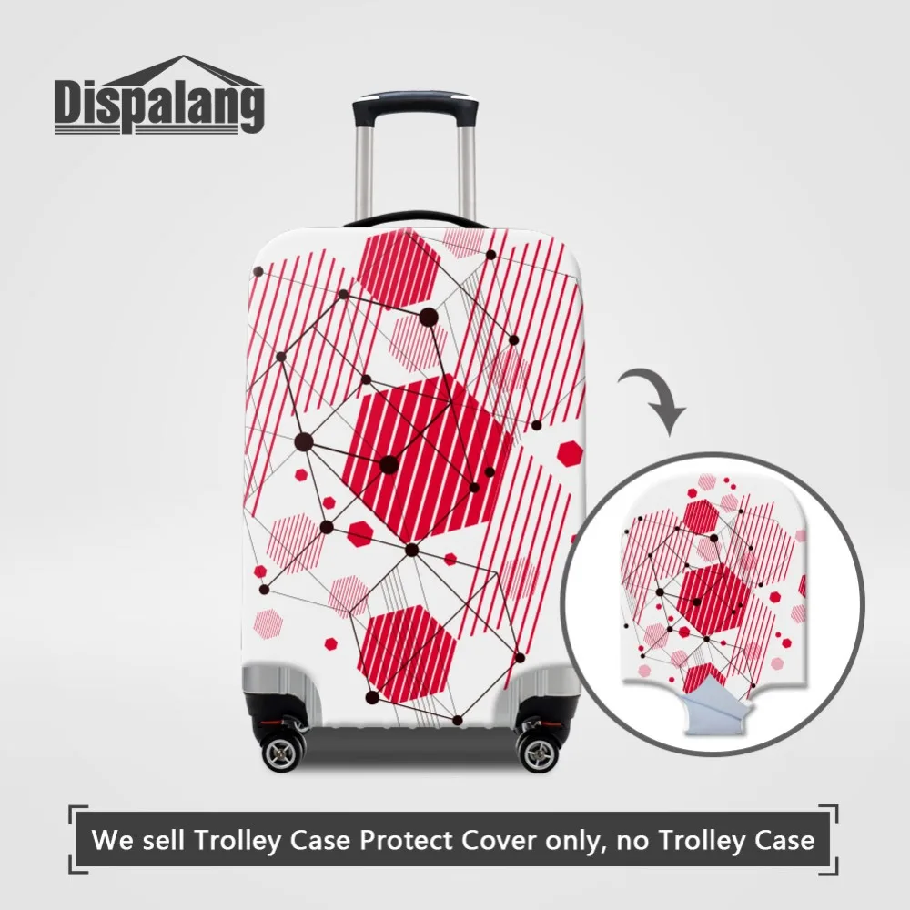 Dispalang Geometric Patterns Elastic Stretch Luggage Protective Covers For 18-32 Inch Travel Case Women Dust Rain Suitcase Cover