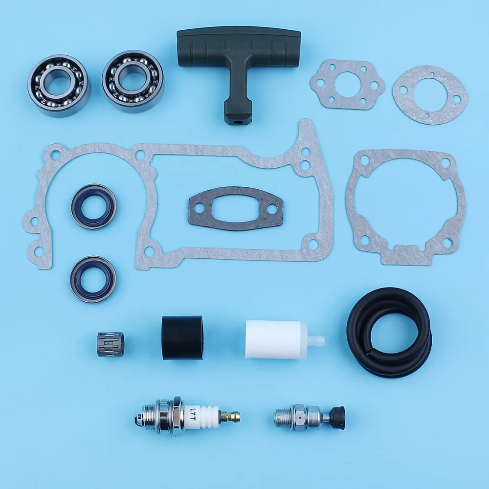Imagem -06 - Juntas de Válvula de Descompressão Conjunto para Husqvarna Rolamento do Virabrequim Vedação do Óleo Filtro de Linha de Combustível Punho de Punho Motosserra 51 55 254 257