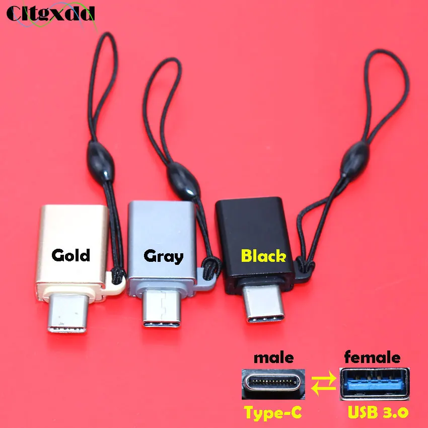 cltgxdd Type C male to USB 3.0 female Converter charging and data Sync Support OTG Type-C USB 3.0 adapter for Xiaomi Macbook