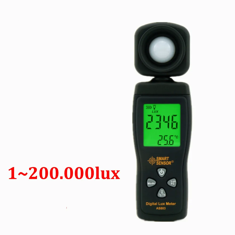 Smart Sensor  Digital photography Mini spectrometer actinomete Lux Meter light meter Luminance tester 1-200,000 Lux tools