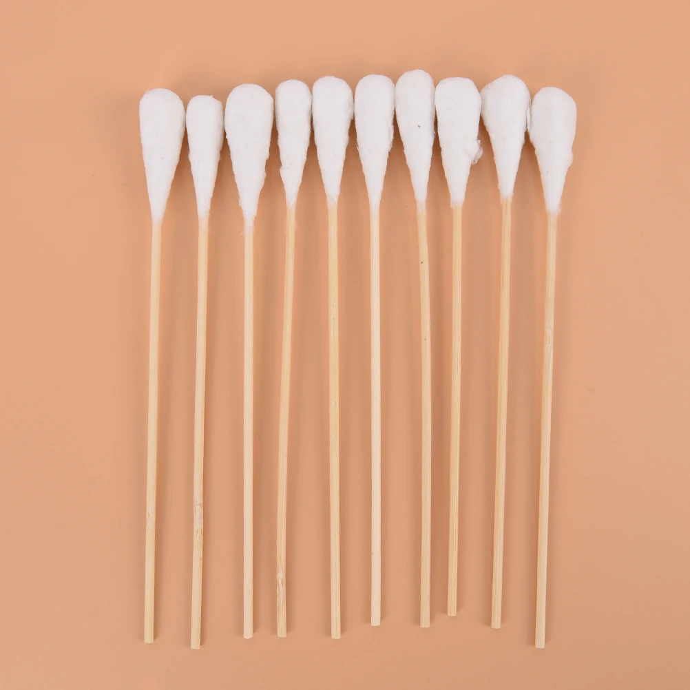 20pcs Women Beauty Makeup Cotton Swab Cotton Buds Make Up Wood Sticks Nose Ears Cleaning Cosmetics Health Care 20cm