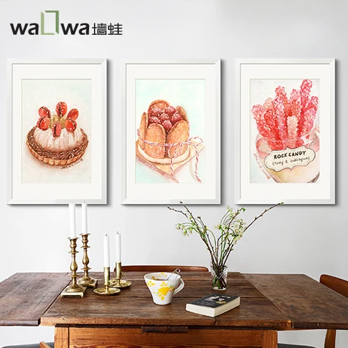 Sweet delicacy Ding Jiajing wall frog modern minimalist restaurant wall cake shop hang mural hotel decoration painting