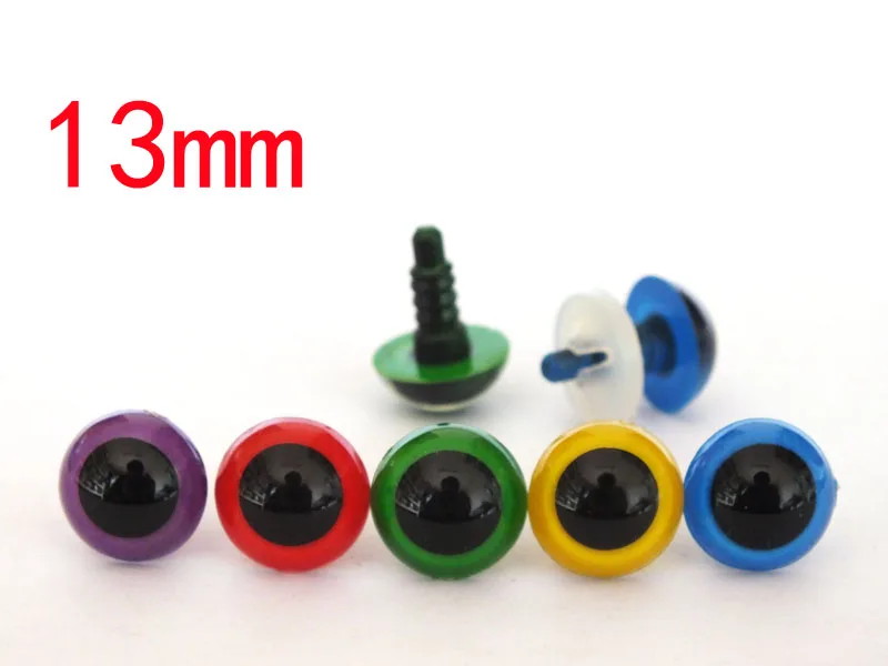 free shipping!!!50pcs/lot 5 color mixed color 13mm Toy accessories safety eyes