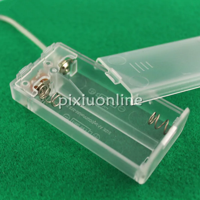 12sizes Transparent Battery Box 2pcs 3pcs 4pcs AA Batteries with Switch and Wire Environmental ABS Material Model Parts