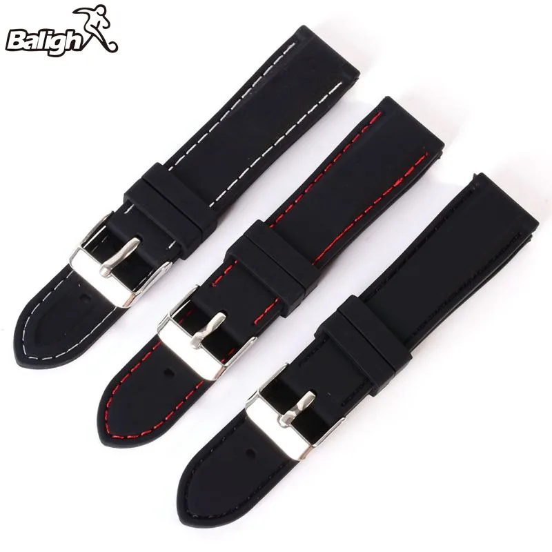 18-24mm New Fashion  Wrist Watch Band Trendy Army Military Silicone Resin Strap Sports Canvas Wrist Watch Band