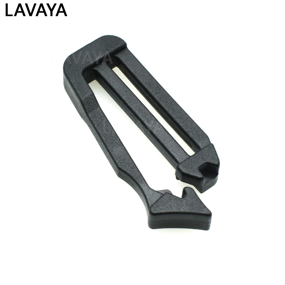 1pcs One Side Opened Quickdraw TriGlide Slider Adjust Buckle For Webbing Strap 3D Attached Bag Black Webbing Size 1